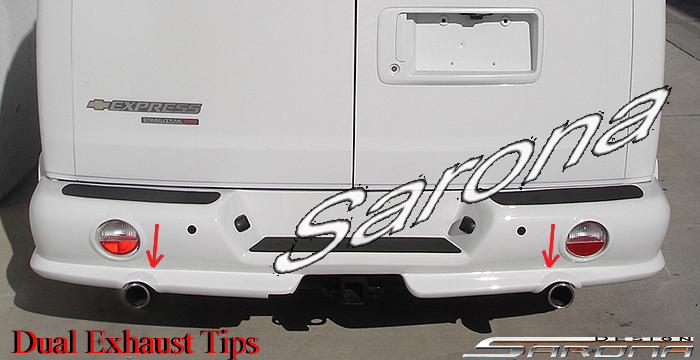 Custom GMC Savana Van  All Styles Rear Bumper (1996 - 2025) - $690.00 (Part #GM-011-RB)